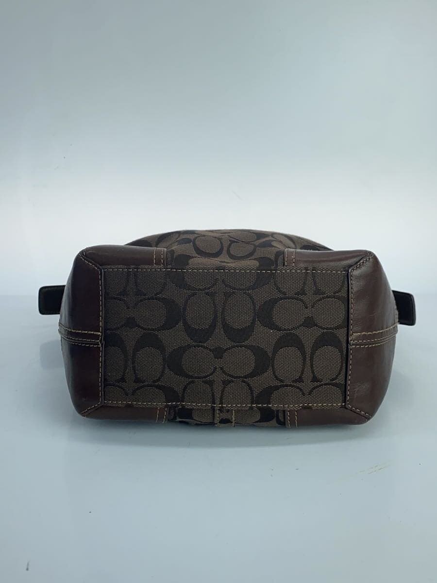 COACH Shoulder Bag Canvas BRW Monogram 12390 4