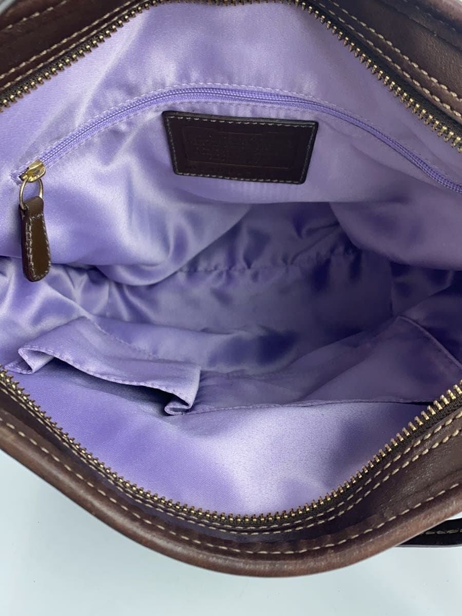 COACH Shoulder Bag Canvas BRW Monogram 12390 6