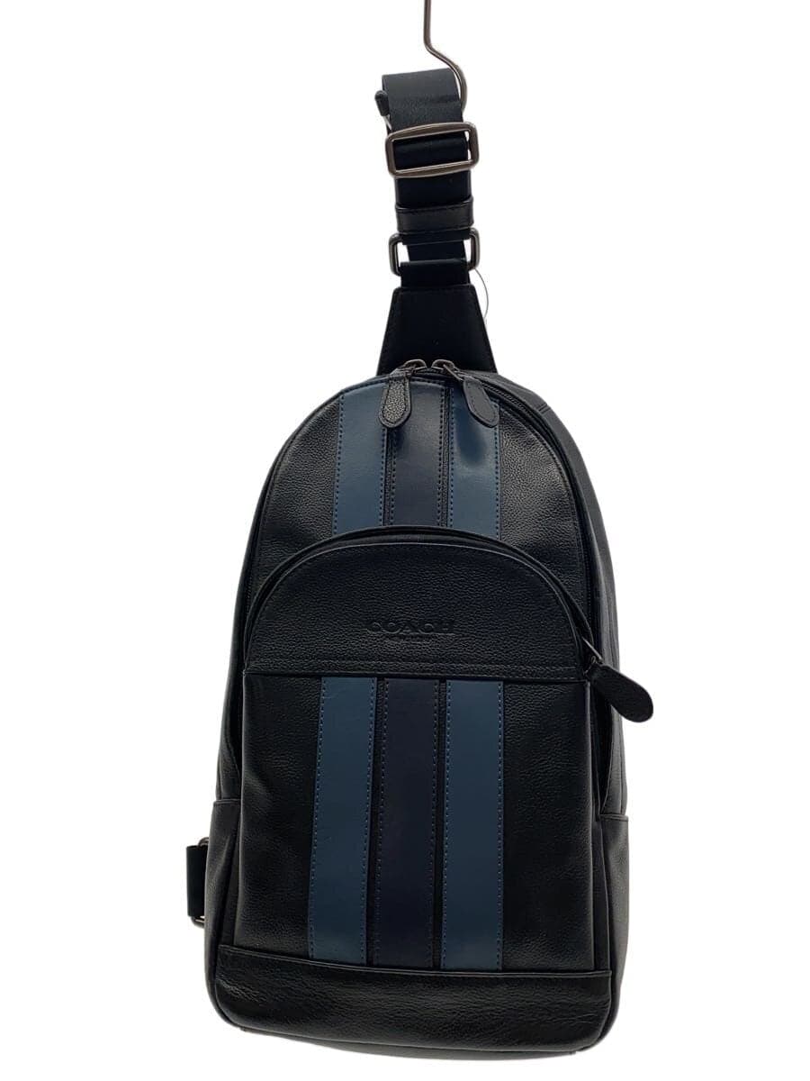 COACH Backpack Leather Black Solid F49313