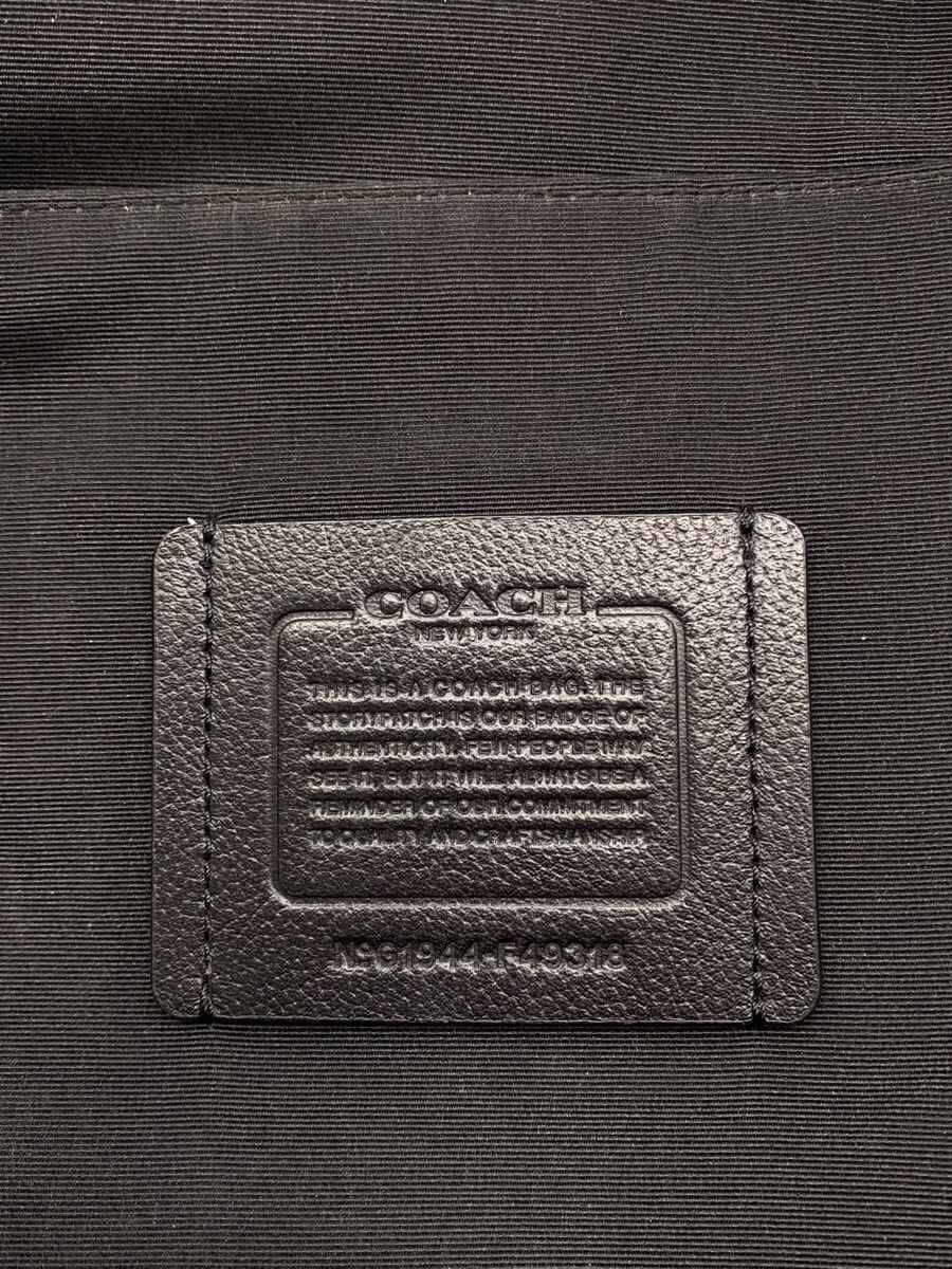 COACH Backpack Leather Black Solid F49313 5