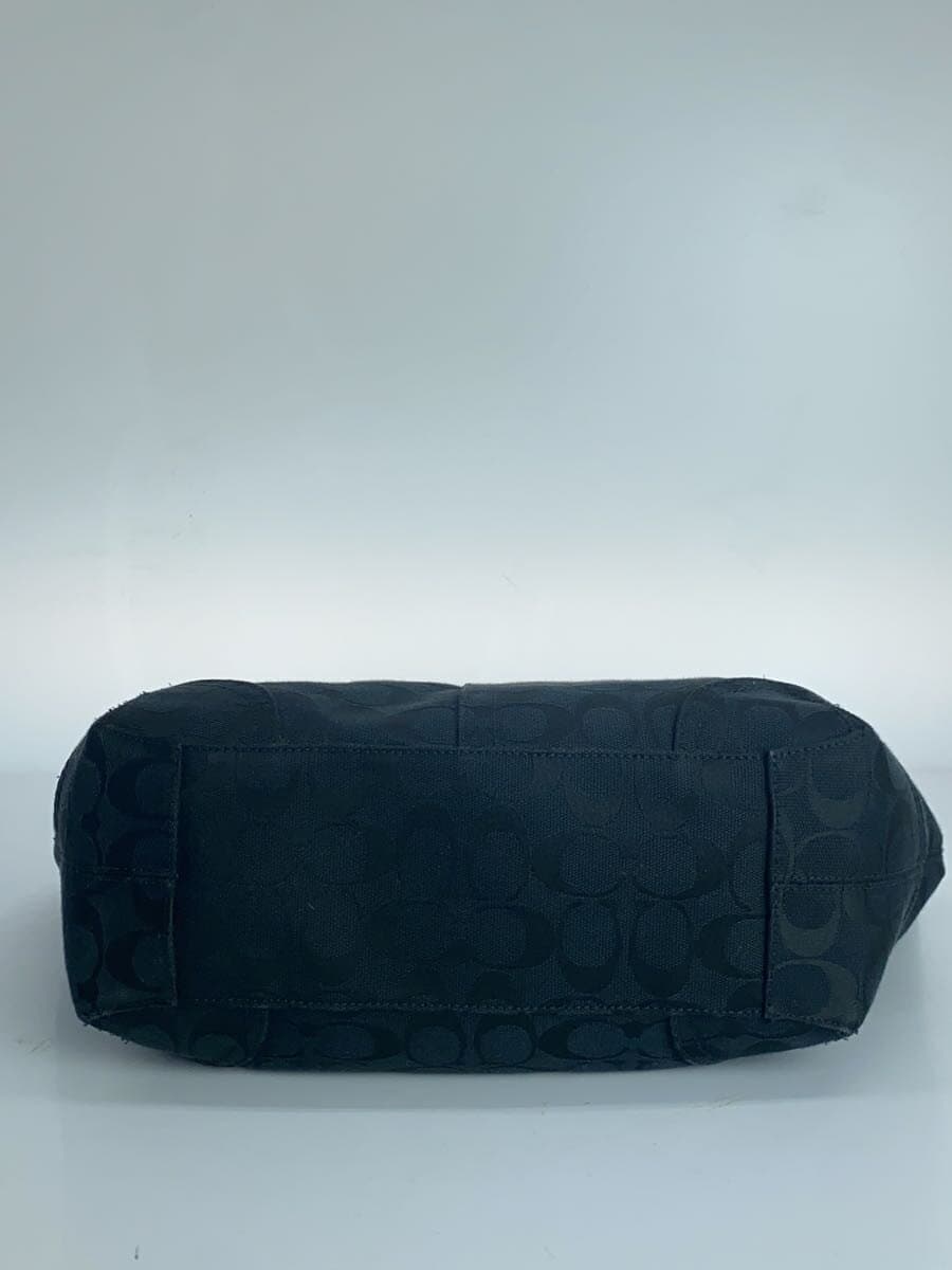 COACH Tote Bag_Signature_Black Canvas BLK All Over Pattern 4