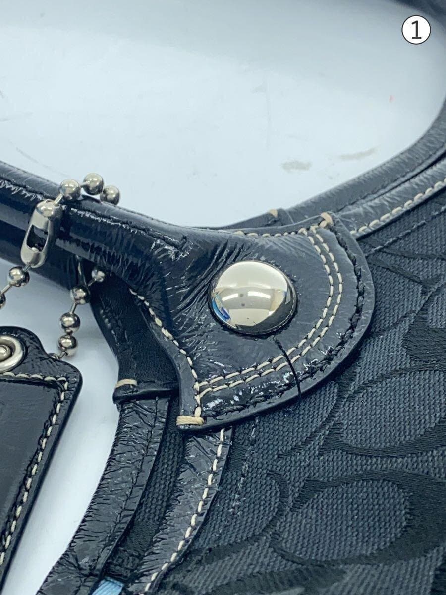 COACH Tote Bag_Signature_Black Canvas BLK All Over Pattern 7