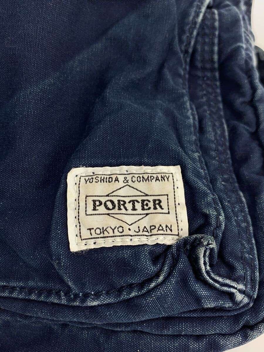 PORTER shoulder bag cotton indigo plain 5