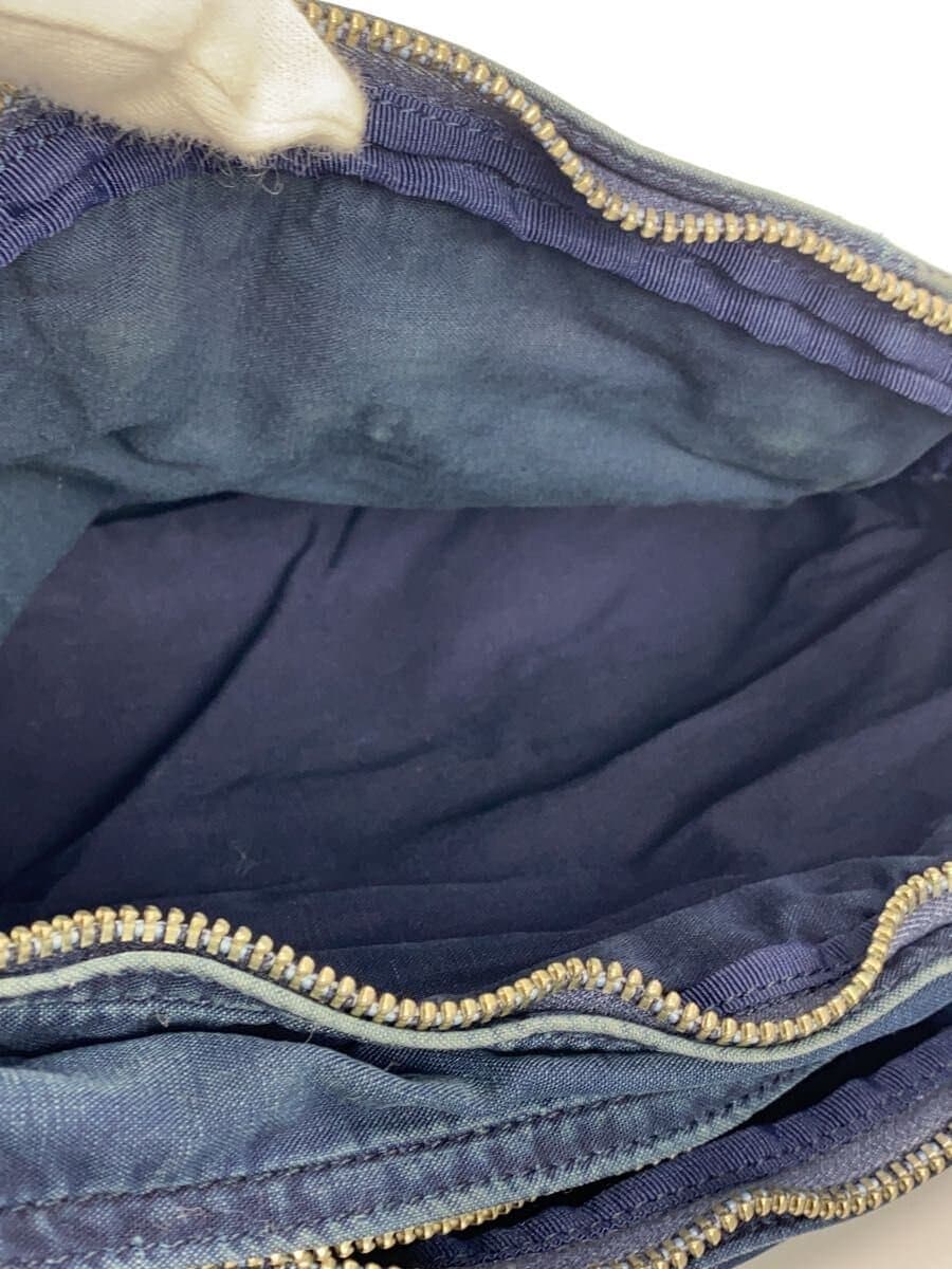 PORTER shoulder bag cotton indigo plain 7