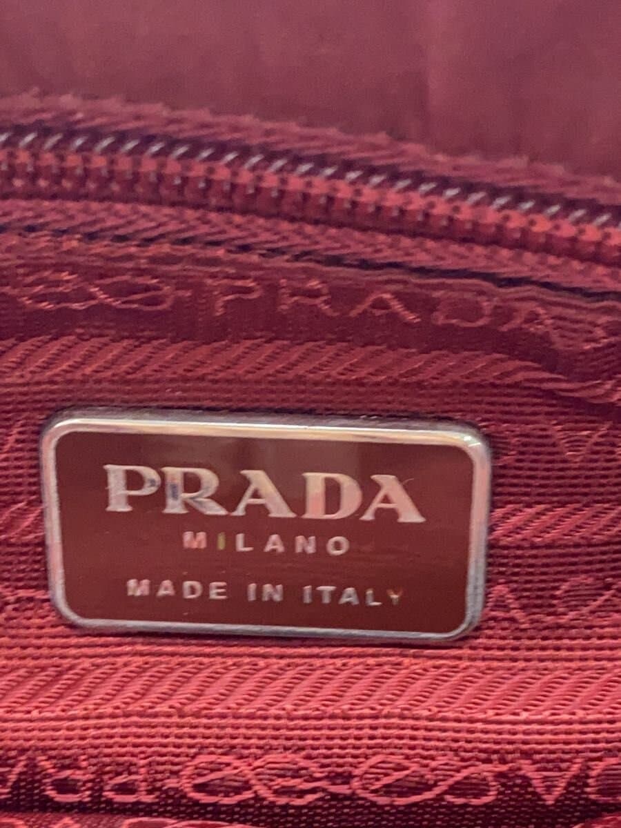 PRADA Handbag Nylon RED Solid 5