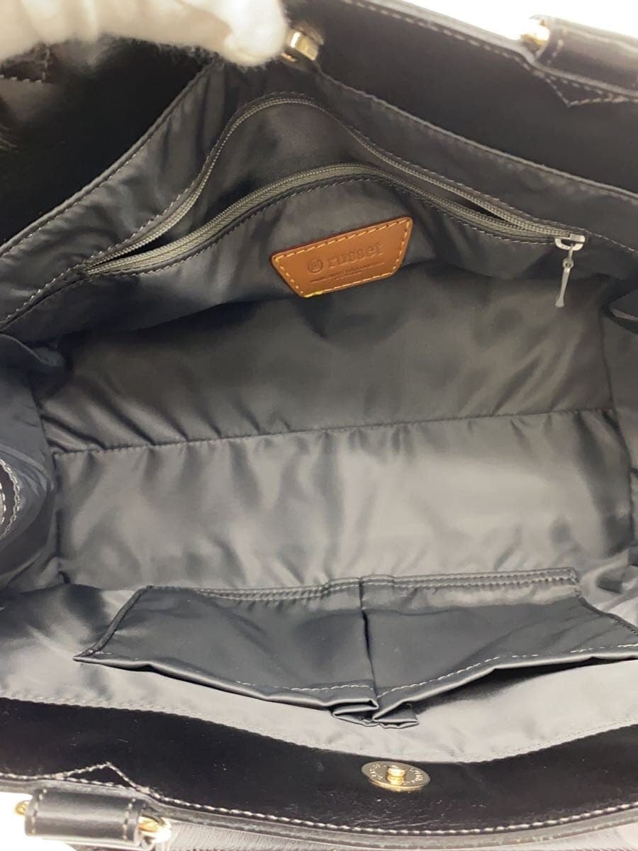 russet Tote Bag Leather BLK 6