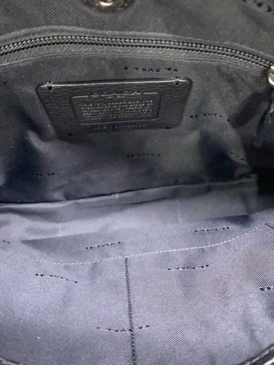 COACH Shoulder Bag Leather BLK Solid 54838 6