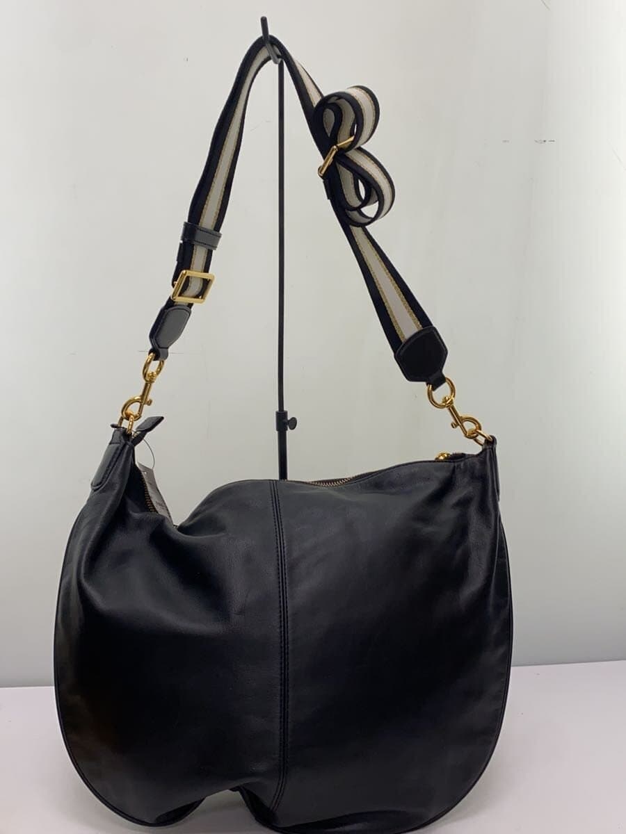 MARC JACOBS The Soften Embossed Logo Shoulder Bag Leather BLK M0015682 2