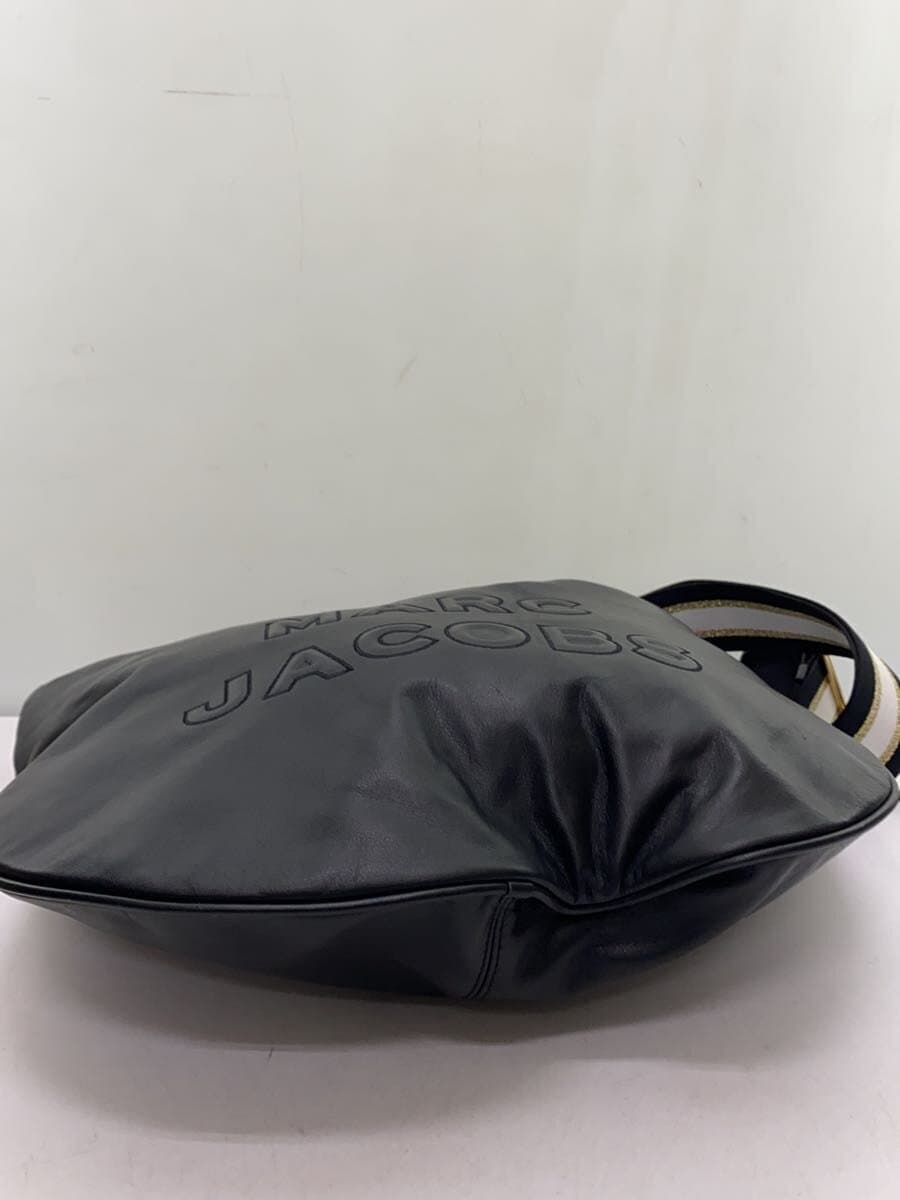 MARC JACOBS The Soften Embossed Logo Shoulder Bag Leather BLK M0015682 4