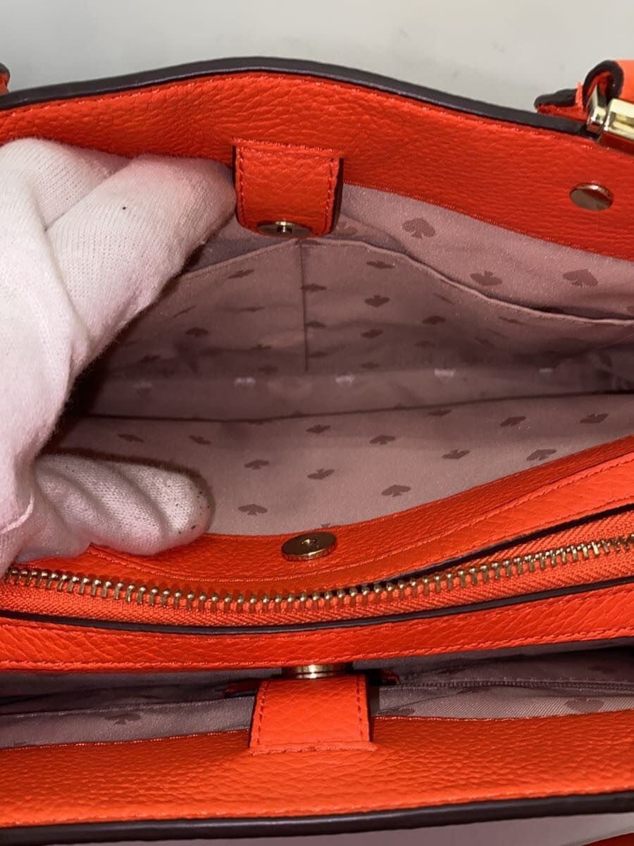 kate spade new york Leila Medium Triple Compartment Satchel Leather Orange WKR00335 8