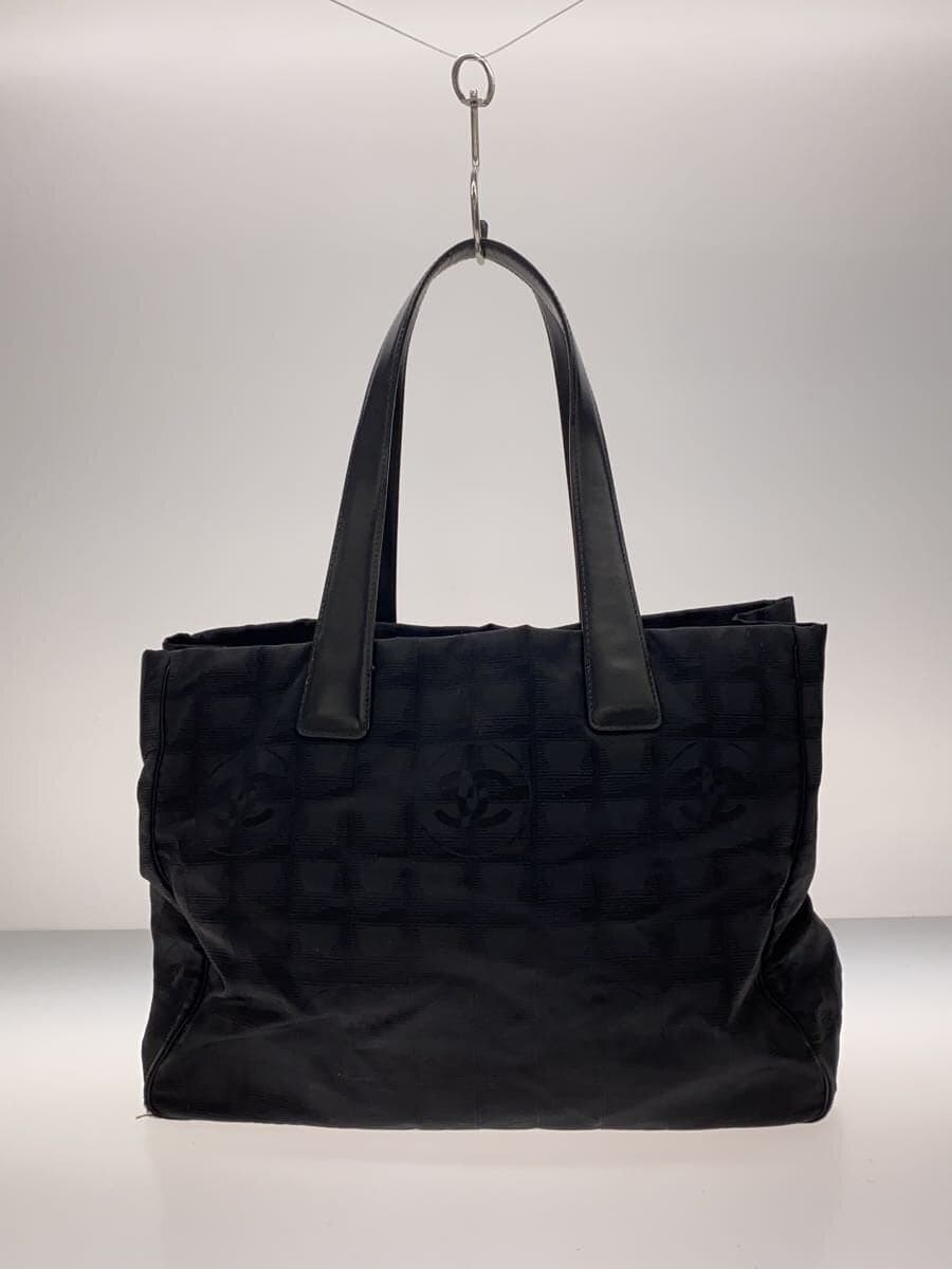 CHANEL Tote Bag Nylon Black New Travel Line 3