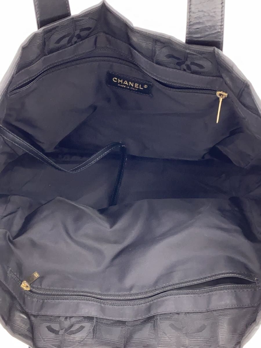 CHANEL Tote Bag Nylon Black New Travel Line 6