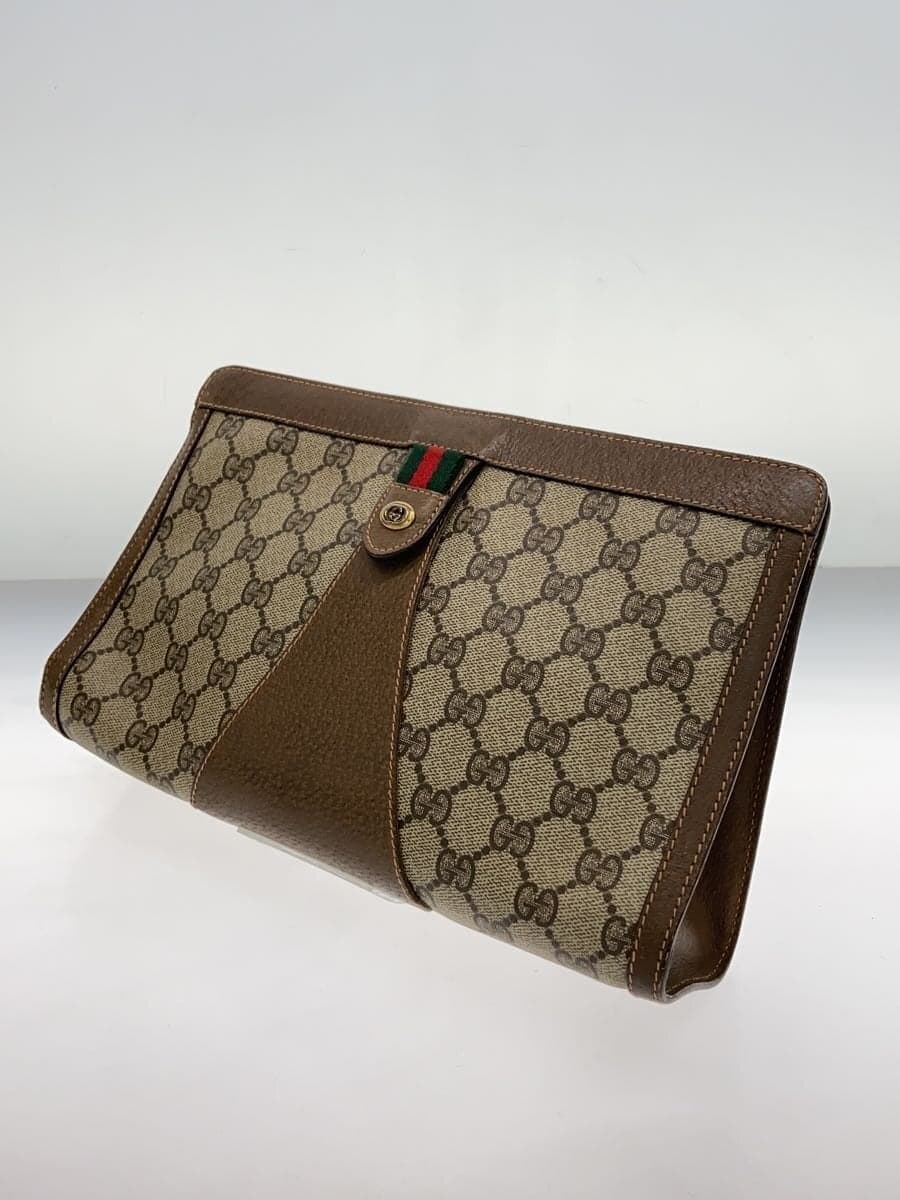 GUCCI Shoulder Bag PVC Brown All-Over Print 2