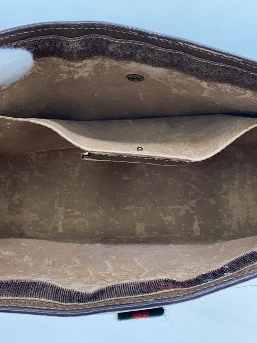 GUCCI Shoulder Bag PVC Brown All-Over Print 6