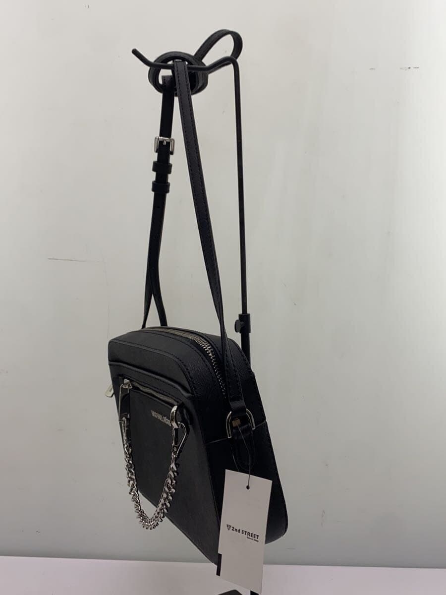 MICHAEL KORS Shoulder Bag Leather BLK PA-2305 Chain 2