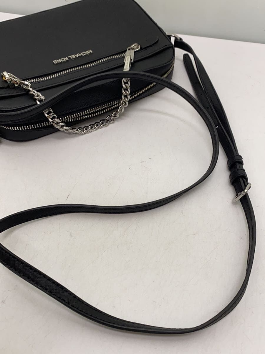 MICHAEL KORS Shoulder Bag Leather BLK PA-2305 Chain 7