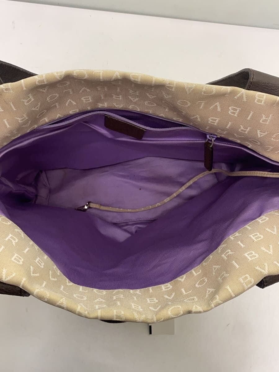 BVLGARI tote bag canvas BEG all-over pattern 6