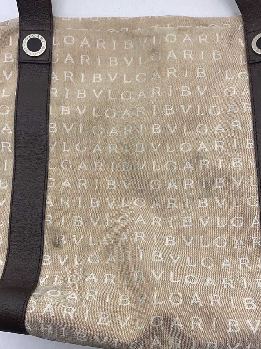 BVLGARI tote bag canvas BEG all-over pattern 9