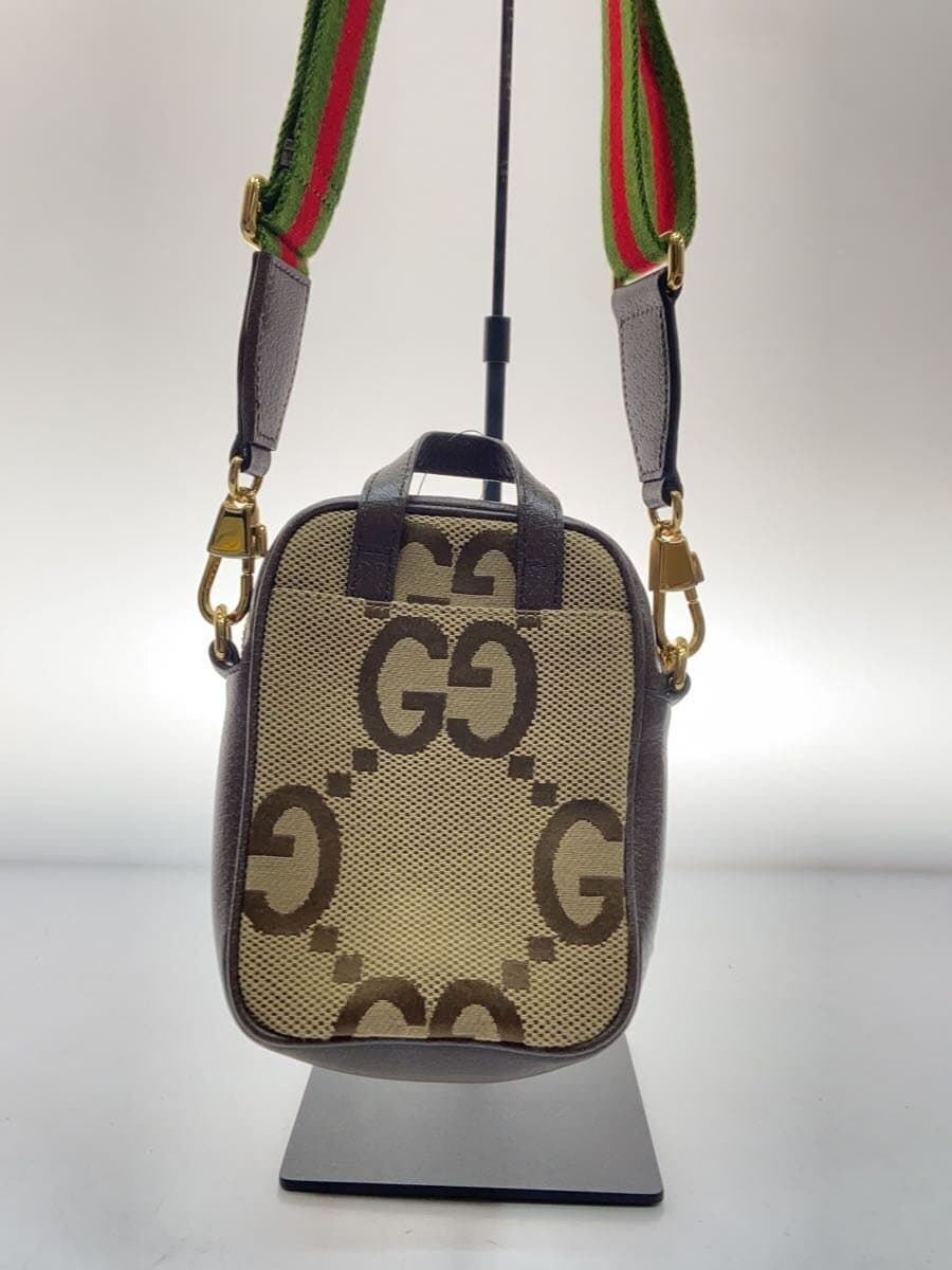 GUCCI Shoulder Bag_Jumbo GG Canvas Canvas BRW All Over Pattern 3