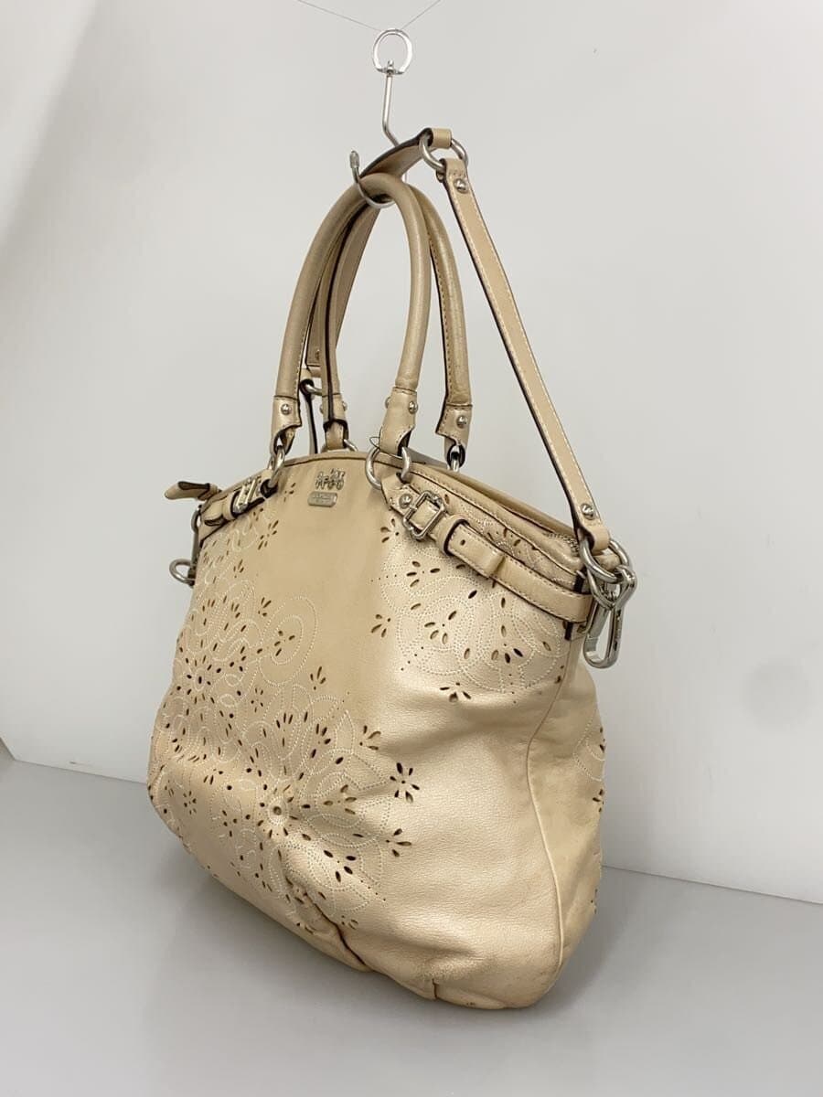COACH2-Way Madison Lace Tote Bag Leather BEG F19624 2