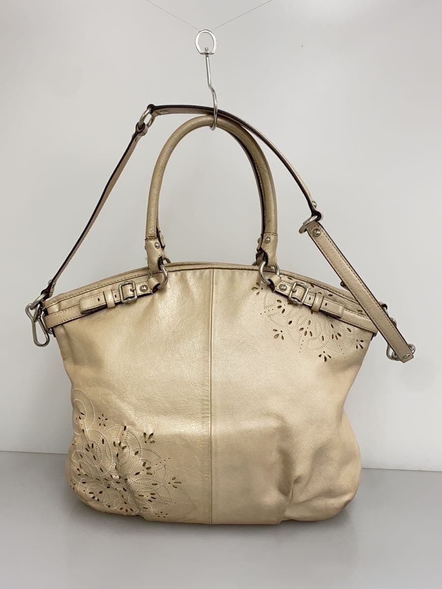COACH2-Way Madison Lace Tote Bag Leather BEG F19624 3