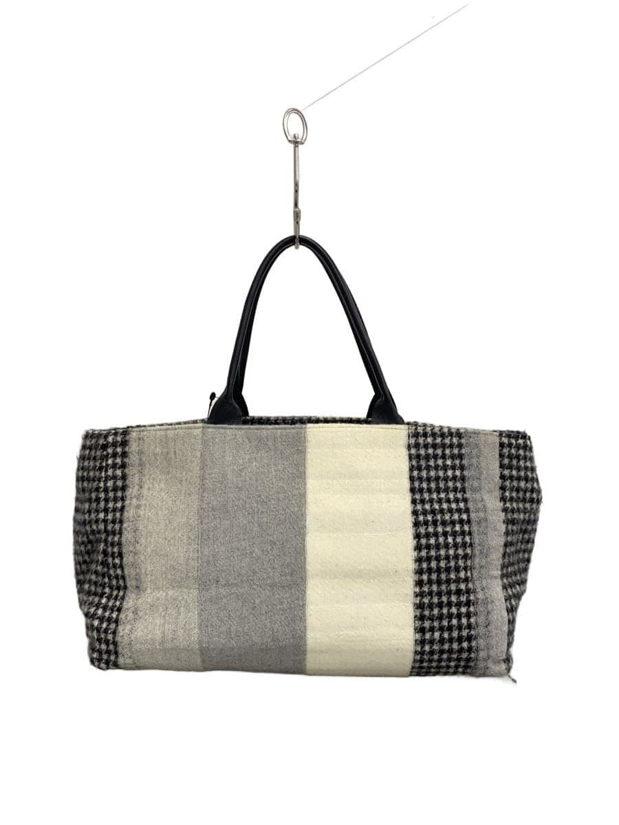 Nakagawa Masashichi Shoten Tote Bag Wool BLK Houndstooth