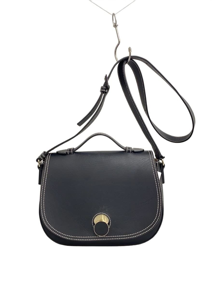 agnes b. Shoulder Bag Cowhide BLK