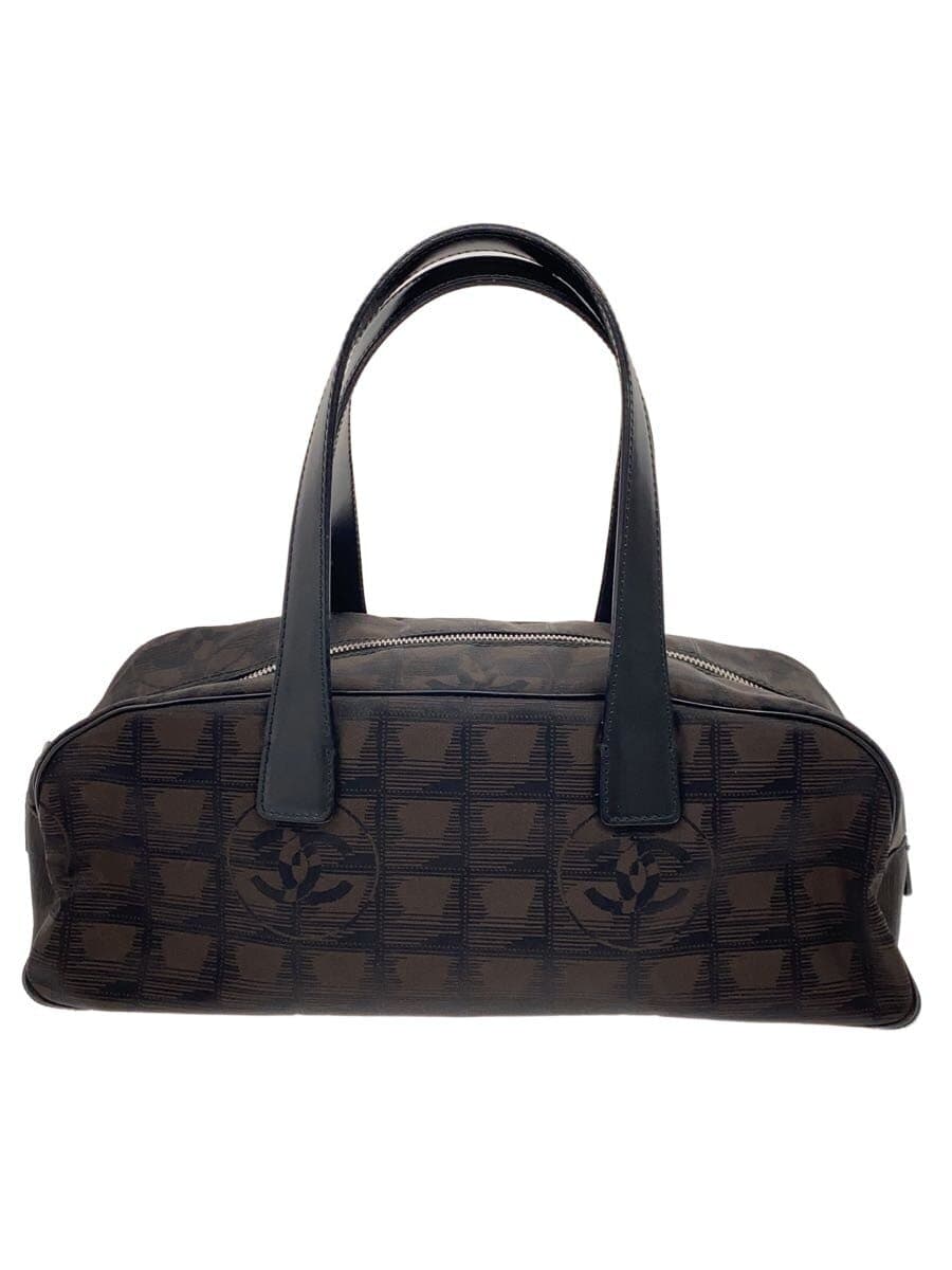 CHANEL New Travel Line Mini Boston Handbag Nylon BRW