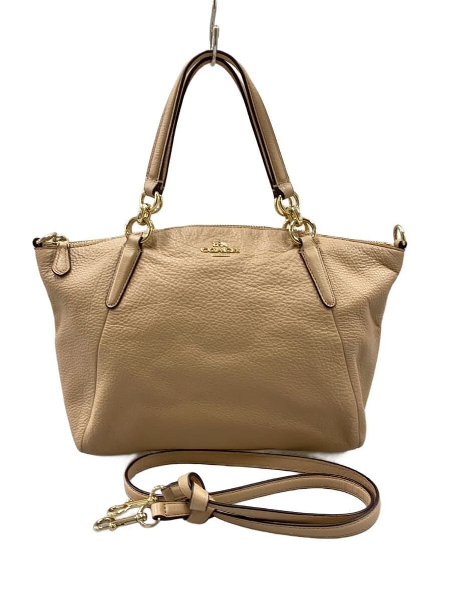 COACH Small Kelsey Satchel Handbag Rayon BEG