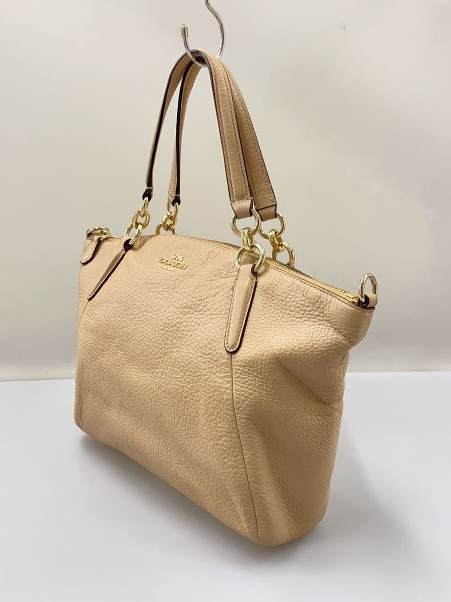 COACH Small Kelsey Satchel Handbag Rayon BEG 2