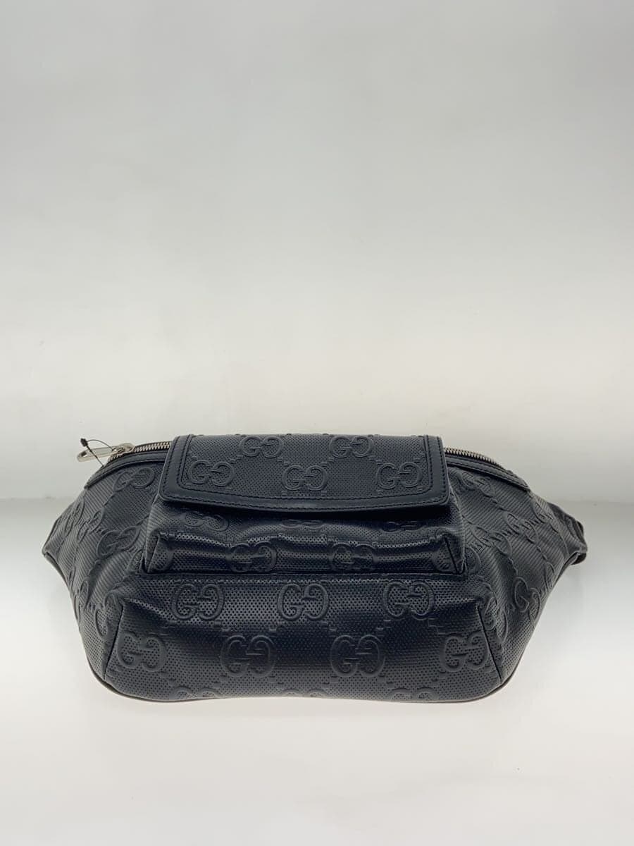 GUCCI Belt Bag_GG Embossed Leather BLK Allover Pattern 645093 1W3CN 1000 4