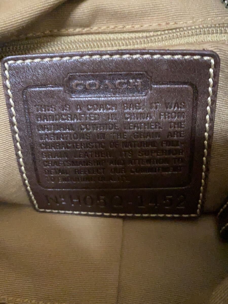 COACH Shoulder Bag Leather BRW Solid 1542 5