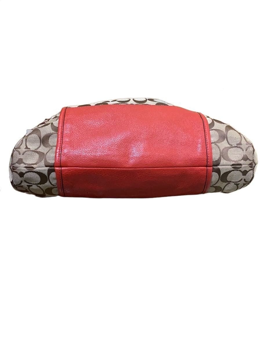 COACH Shoulder Bag_Signature Canvas RED All Over Pattern 4