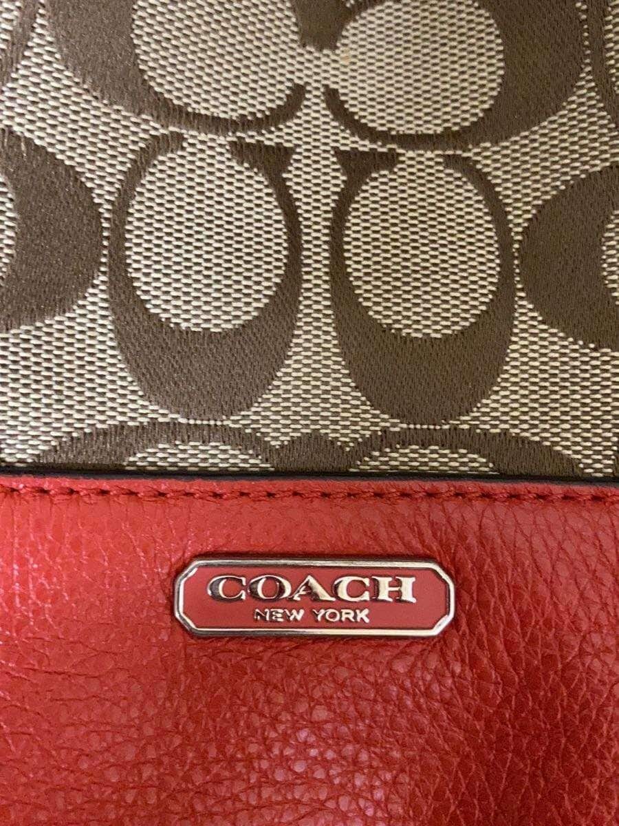 COACH Shoulder Bag_Signature Canvas RED All Over Pattern 5