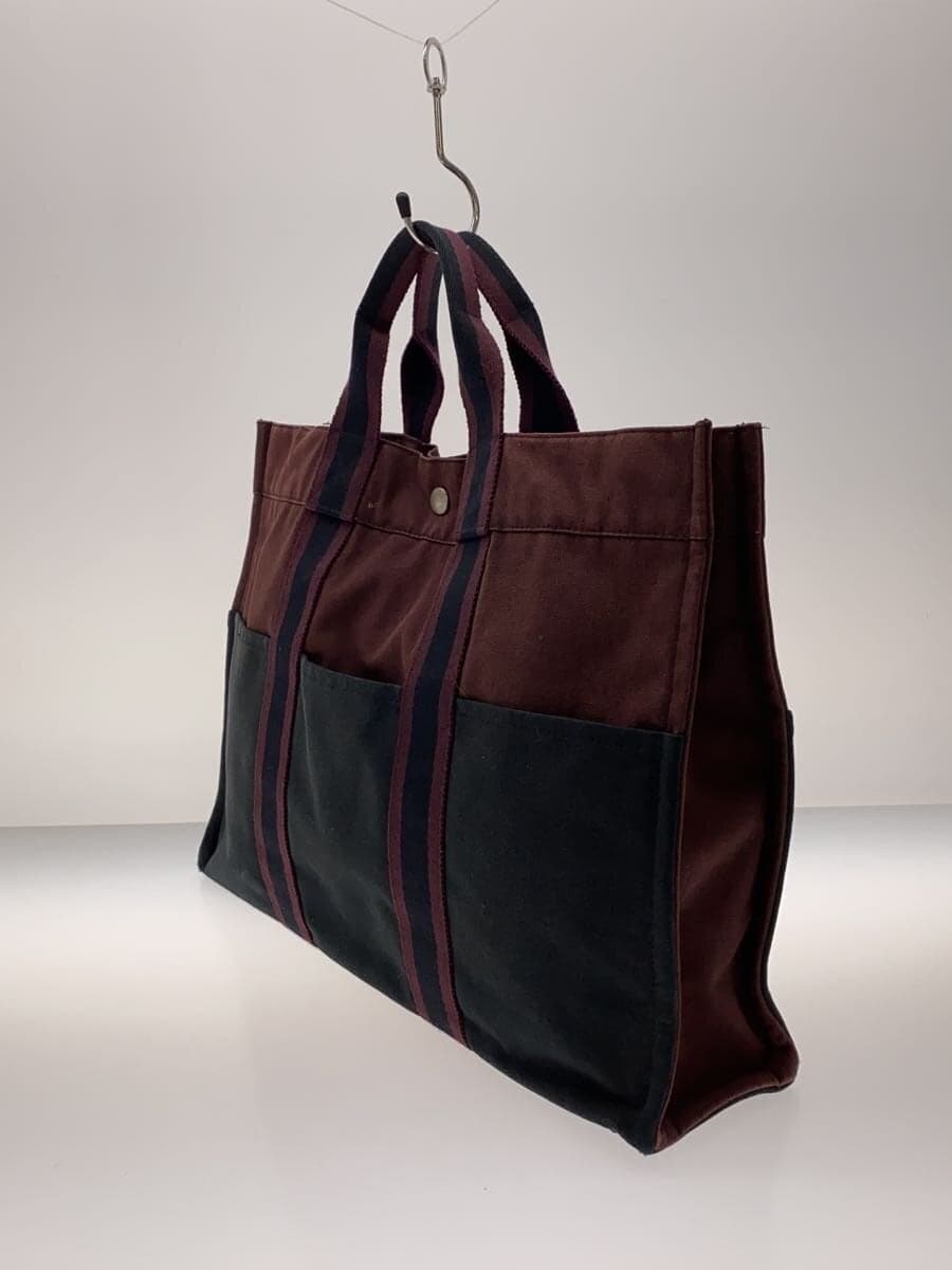 HERMES Air Line MM Handbag Canvas BRD Solid 2