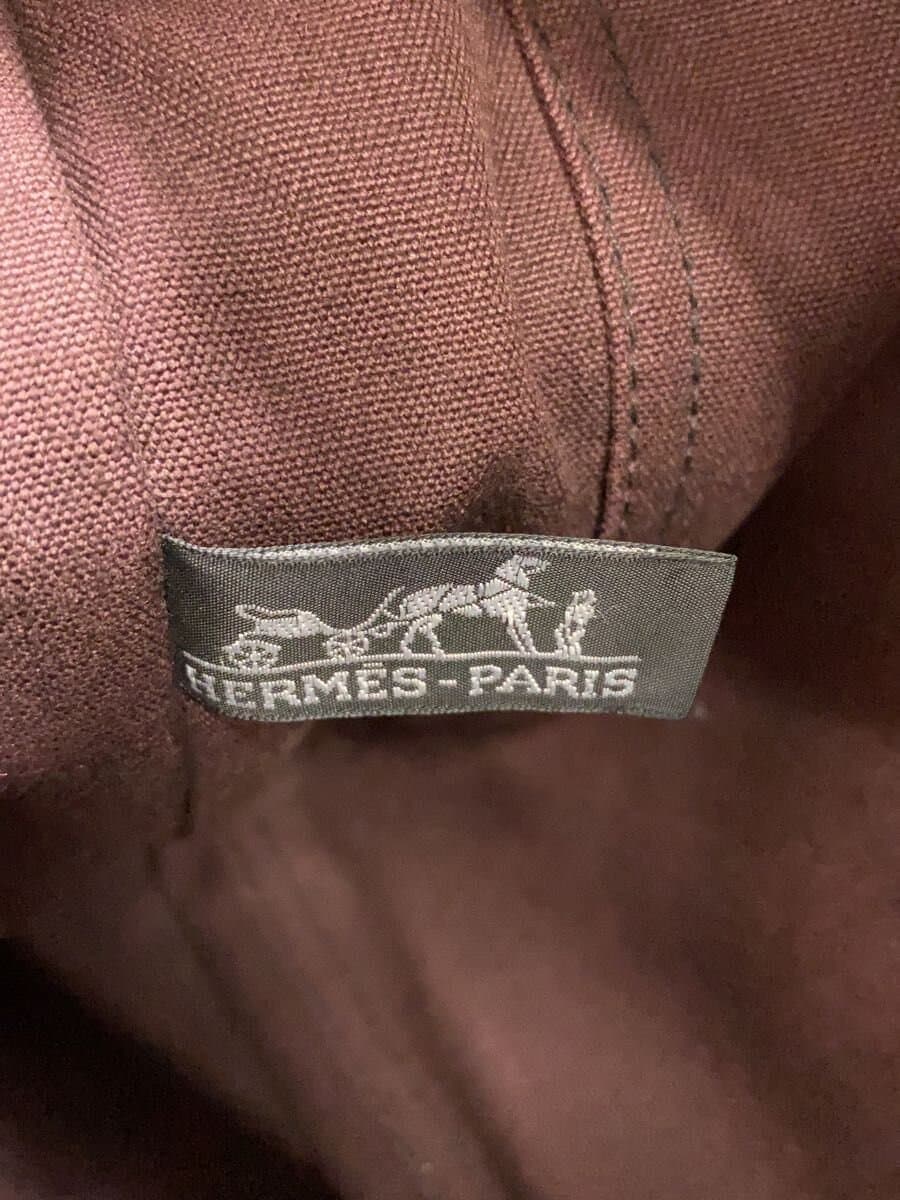 HERMES Air Line MM Handbag Canvas BRD Solid 5