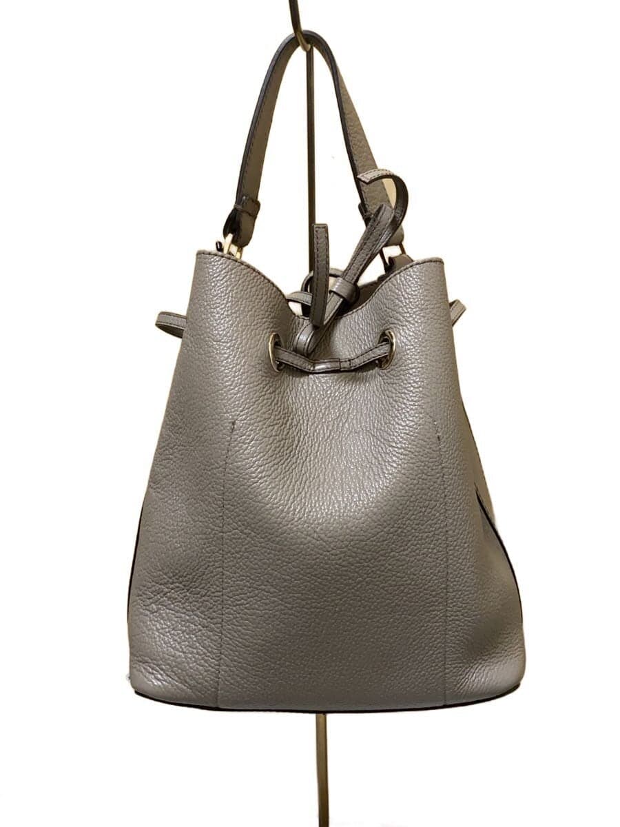 FURLA Handbag Leather GRY Solid 3