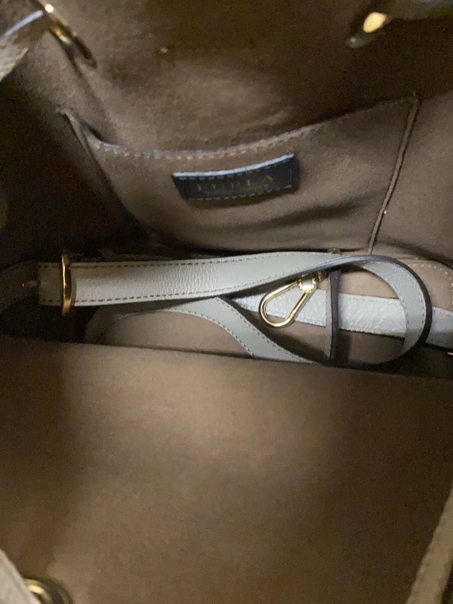 FURLA Handbag Leather GRY Solid 6