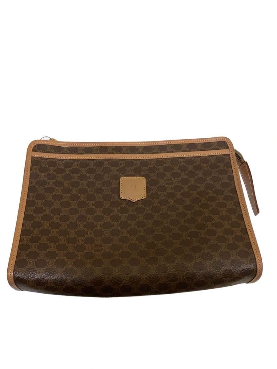 CELINE Second Bag Leather BRW All Over Pattern