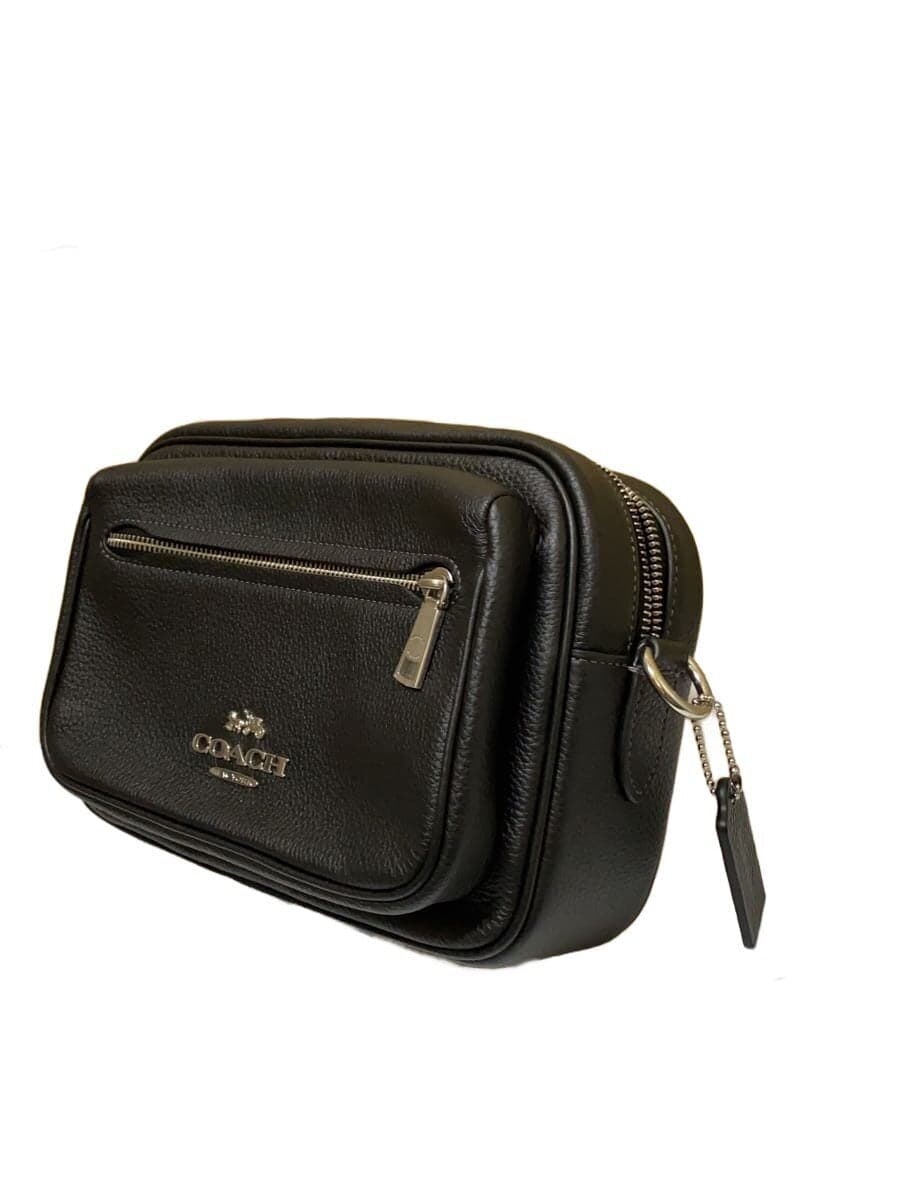 COACH Elias Crossbody Shoulder Bag Leather BLK Solid CJ509 2