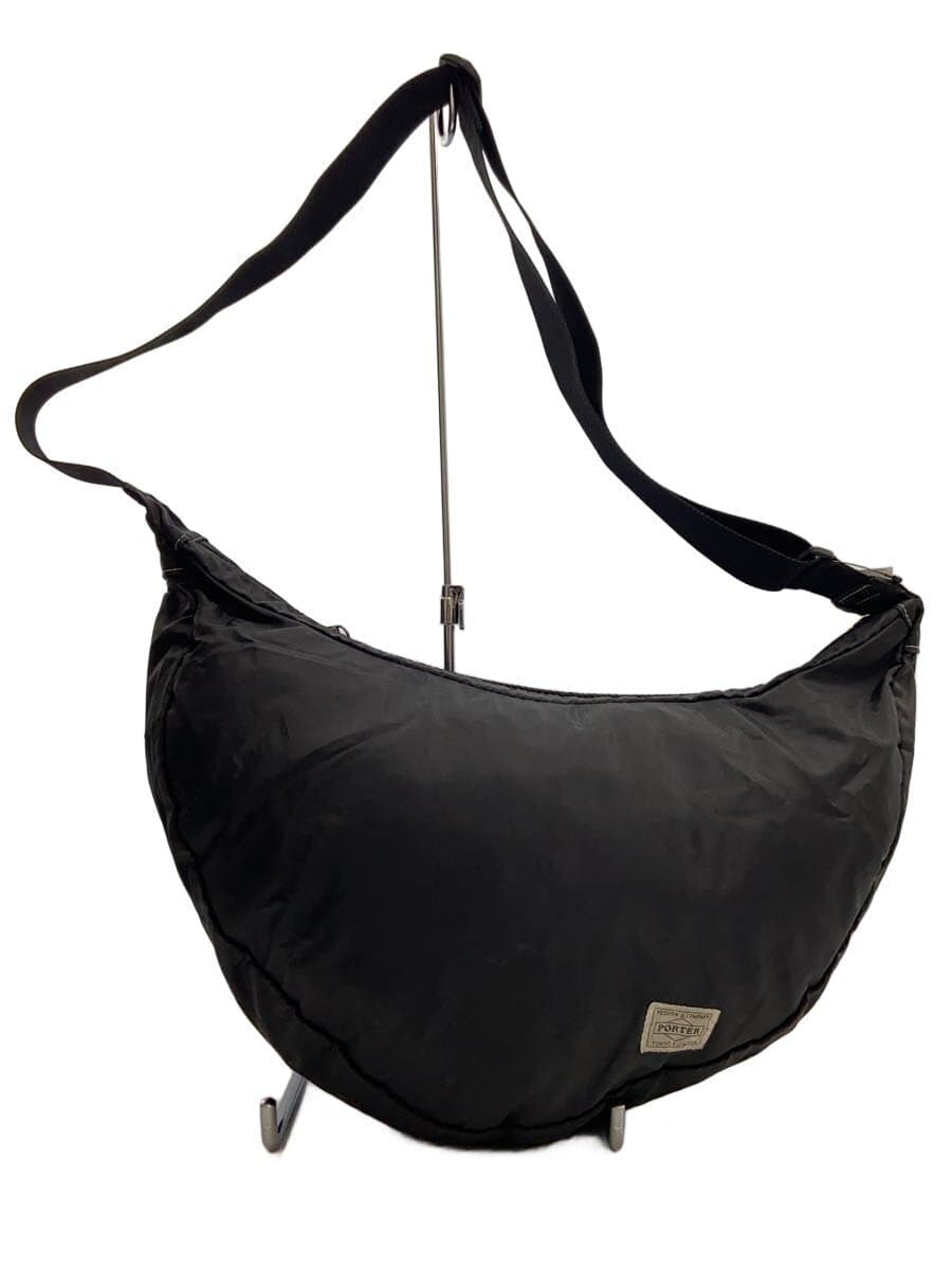 PORTER Leaf Shoulder Bag Patch Logo BLK