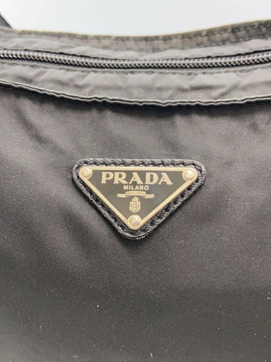 PRADA Shoulder Bag Triangle Logo Nylon BLK Soil 、Scratch 、Corner Wear 5