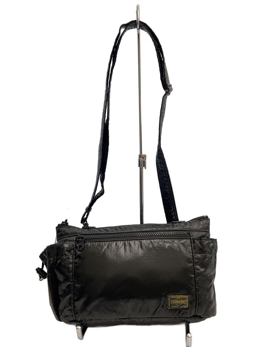 PORTER Shoulder Bag Polyester BLK Logo Deteriorated