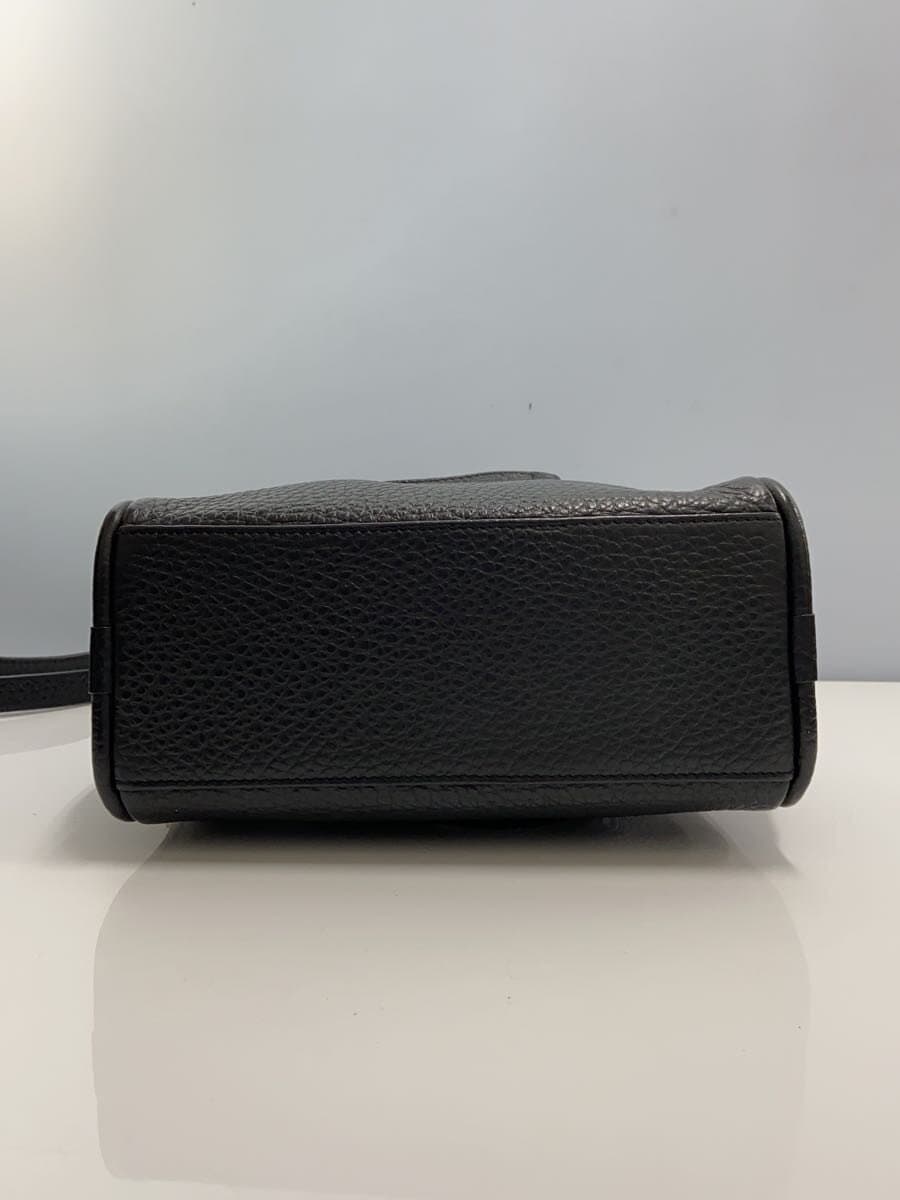 FURLA 2-way shoulder bag handbag leather BLK 4