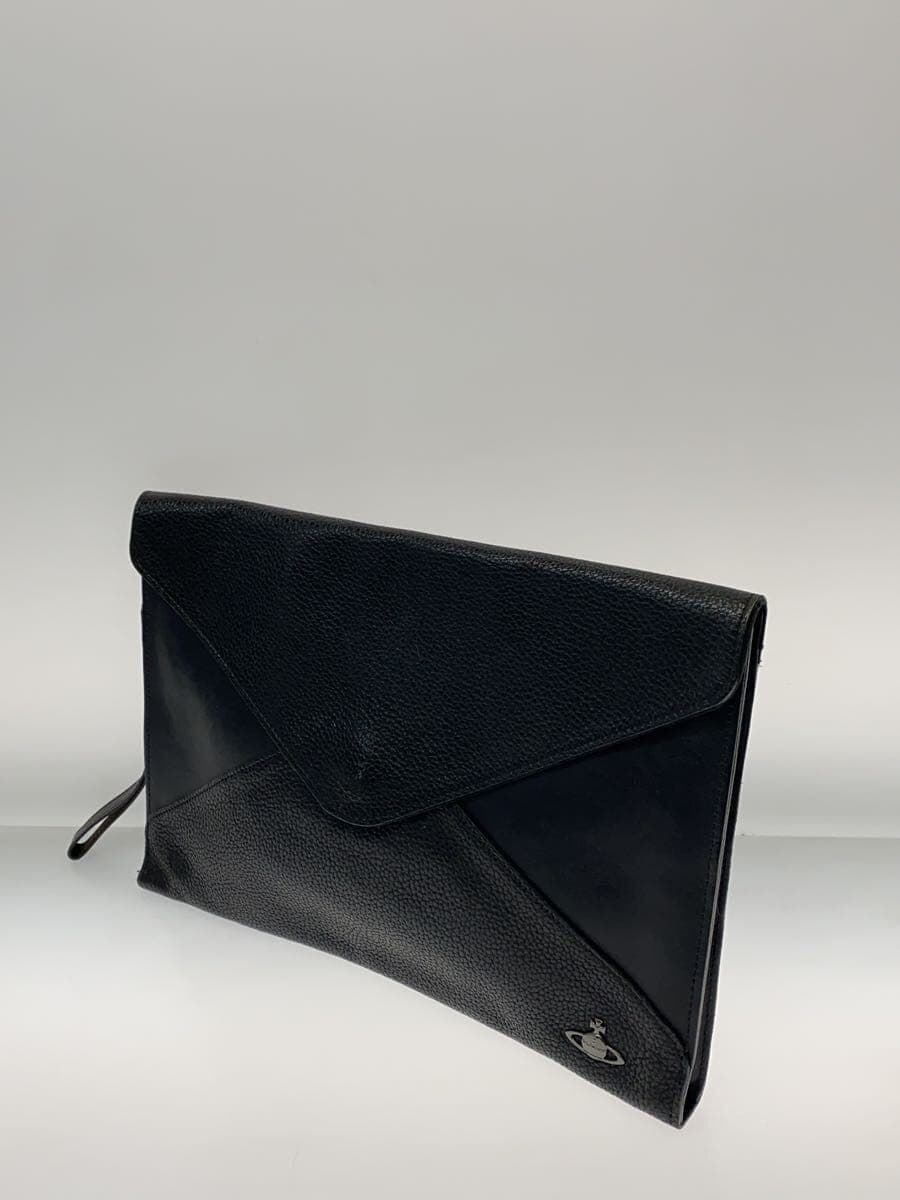 Vivienne Westwood Clutch Bag Leather BLK 2