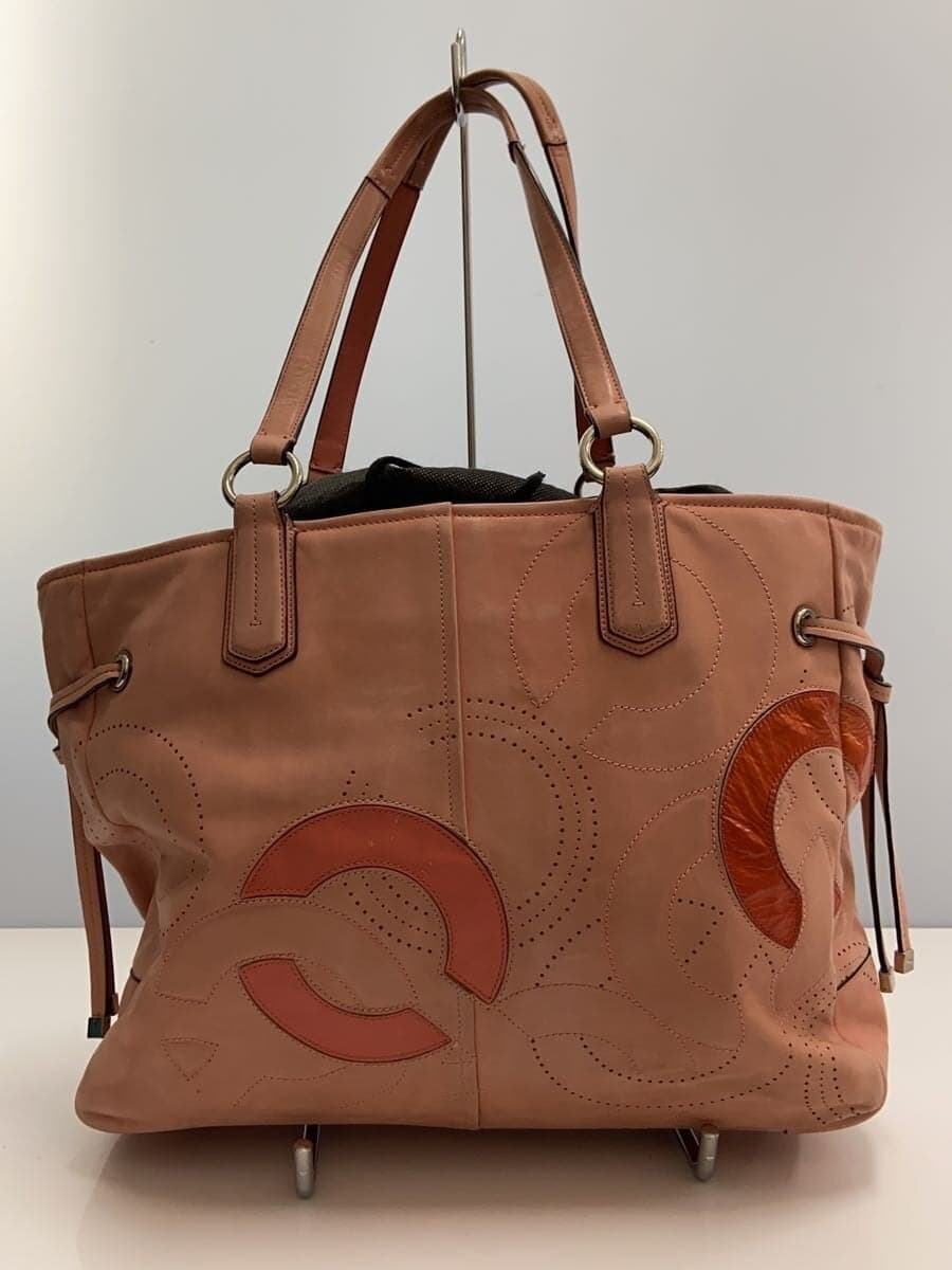 COACH Tote Bag Op Art Leather PNK 18964 3