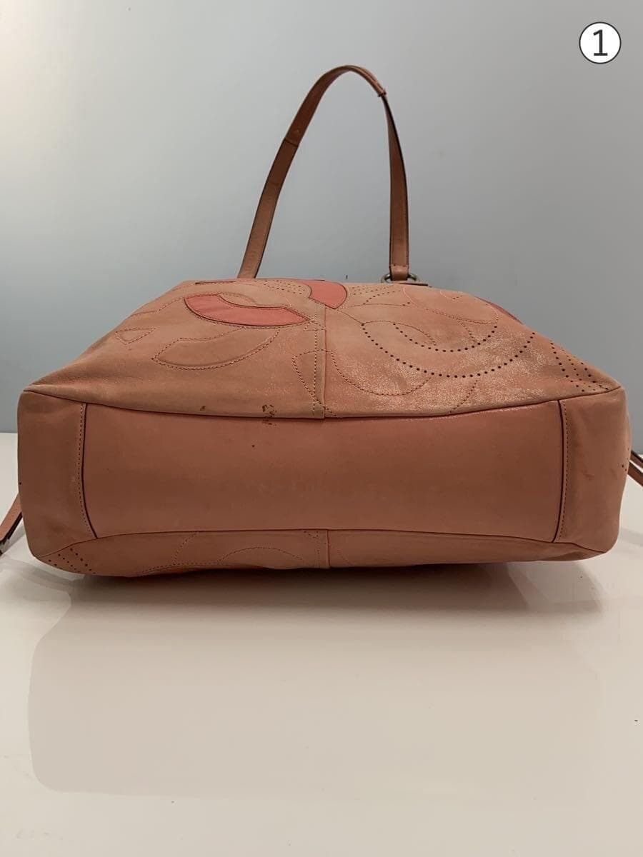 COACH Tote Bag Op Art Leather PNK 18964 4