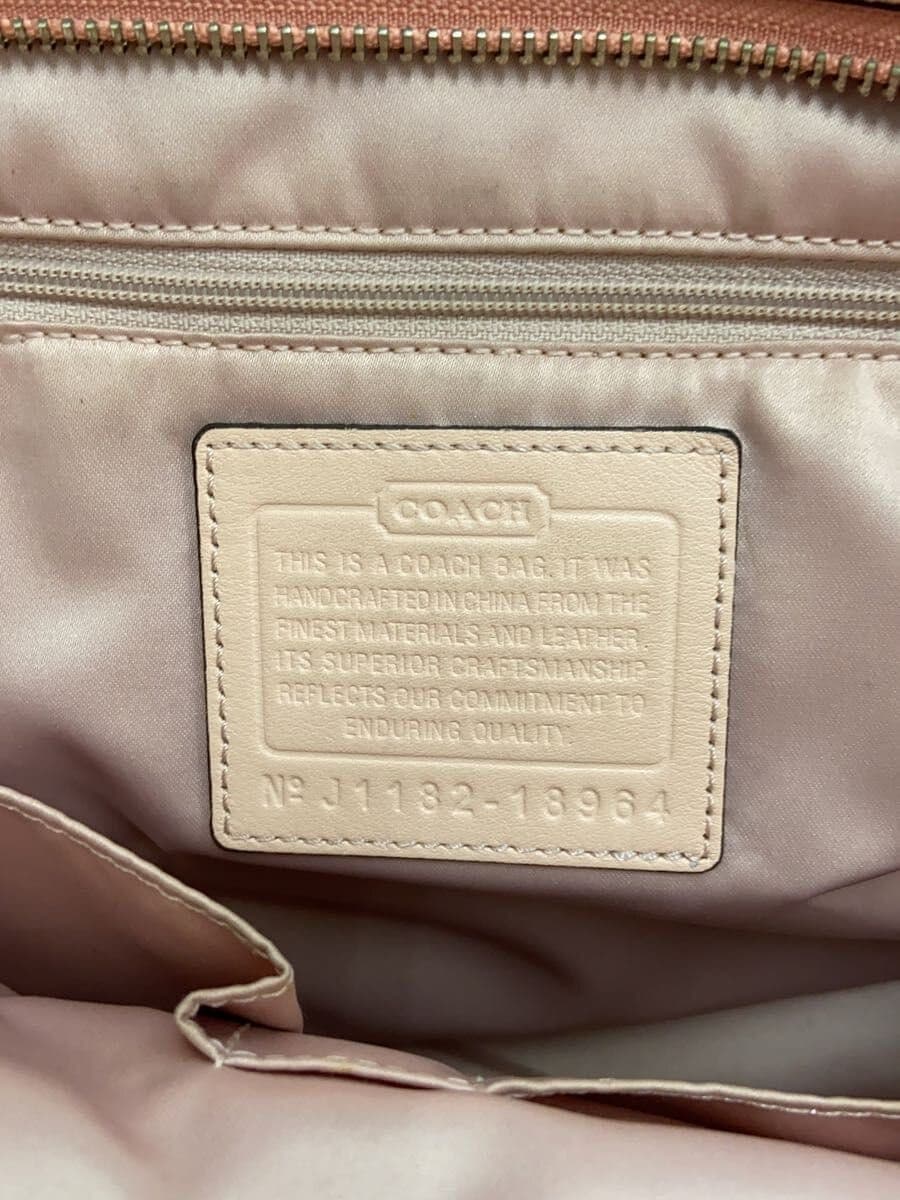 COACH Tote Bag Op Art Leather PNK 18964 5