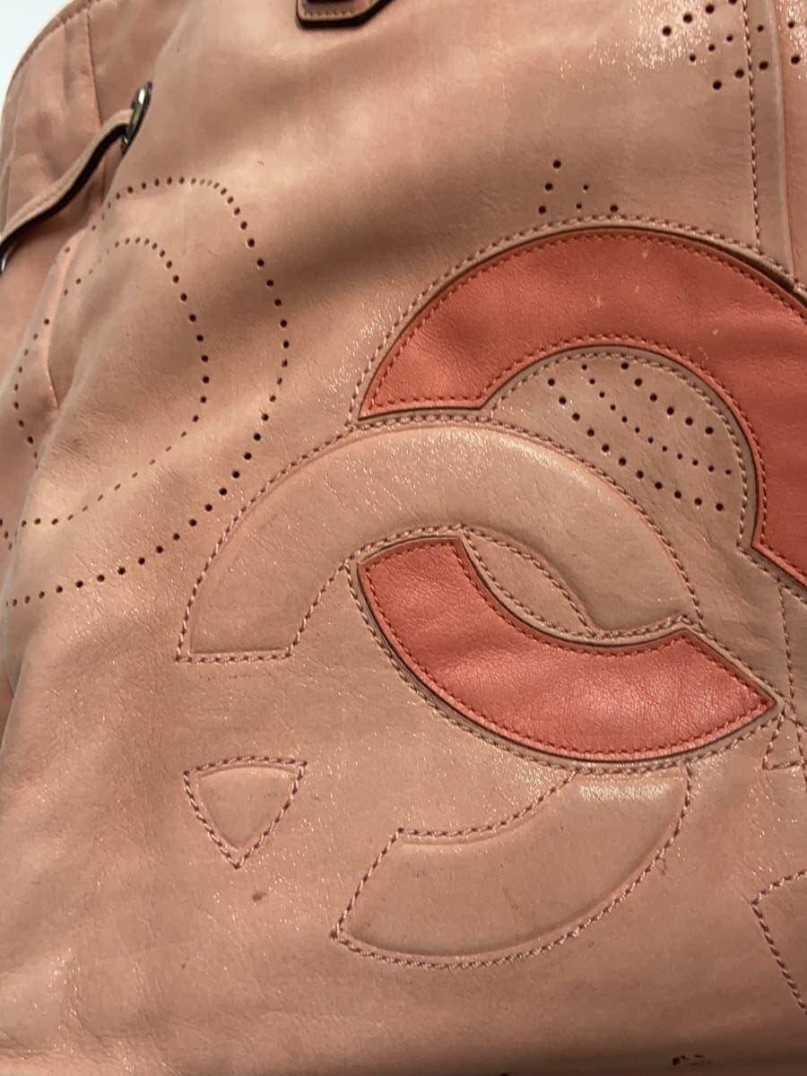 COACH Tote Bag Op Art Leather PNK 18964 8