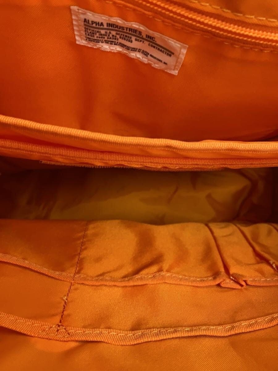 ALPHA INDUSTRIES Backpack Waterproof Zip Lining Orange BLK 3A382 6